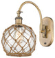 Innovations 518-1W-BB-G122-8RB 1-Light Sconce, Brushed Brass
