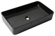 Alfi Brand Abc902-Bm Black Matte 24" Modern Rectangular Above Mount Ceramic Sink
