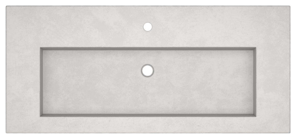 48" Capistrano Vanity Top with Integral Sink, Ash, Single Faucet Hole