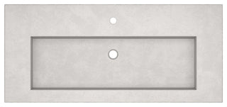 48" Capistrano Vanity Top with Integral Sink, Ash, Single Faucet Hole