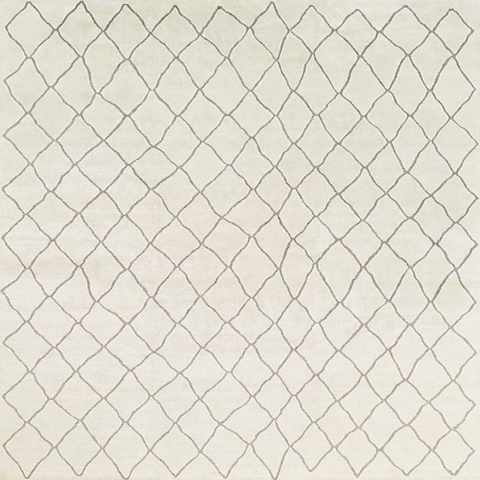 Ahgly Company Indoor Square Mid-Century Modern Area Rugs, 4' Square