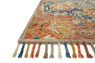 Zharah Rug, Rust/Blue, 5'0"x7'6"