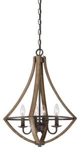 Quoizel SHR2818RK Four Light Pendant Shire Rustic Black