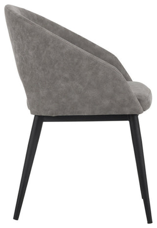Thatcher Antique Brass Dining Chair, Antique Gray