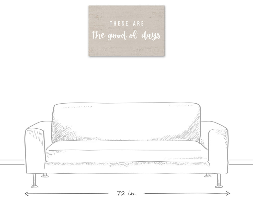 These are the Good Ol Days 30x20 Canvas Wall Art