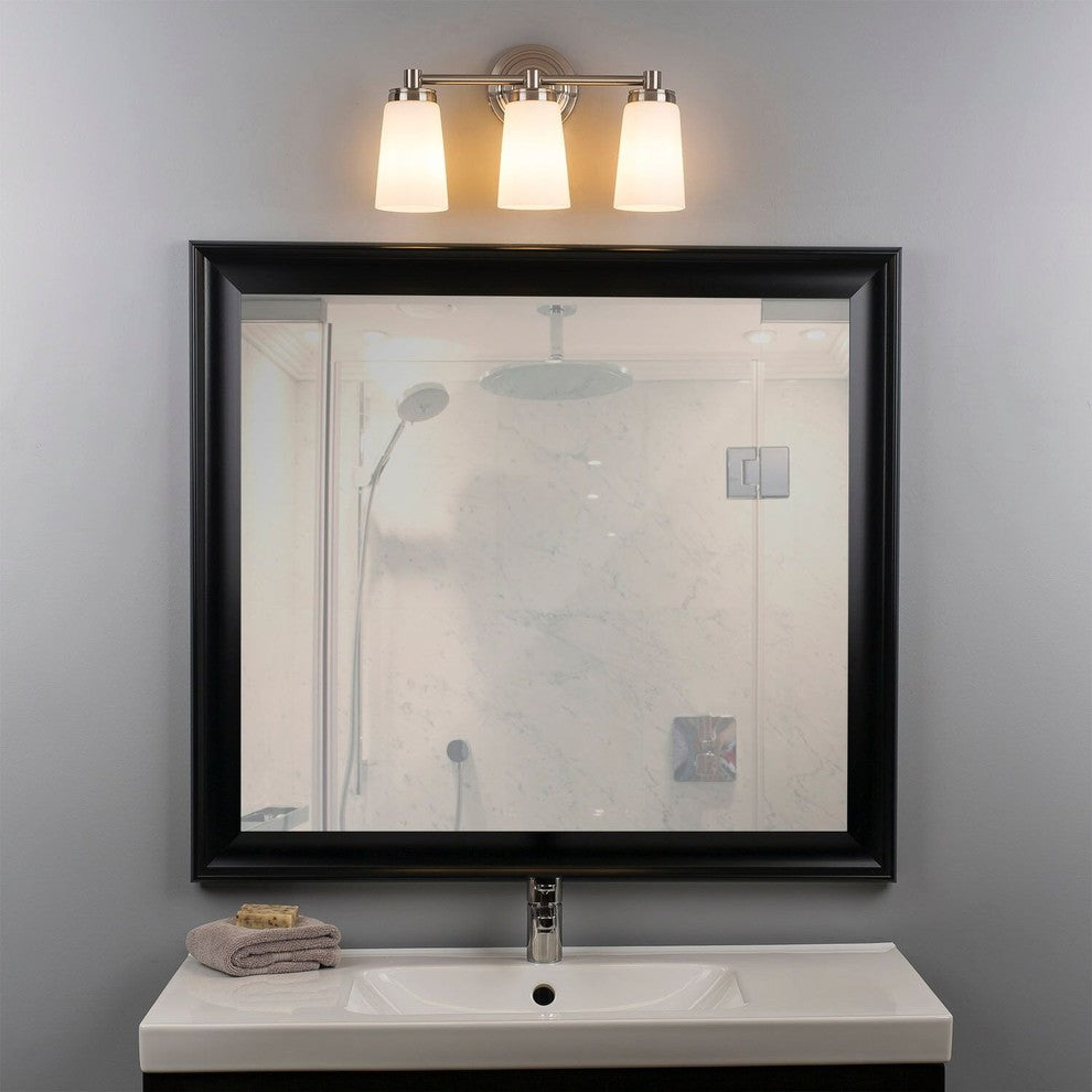 Sheffield Vanity Wall Sconce 3 Light, Brushed Nickel