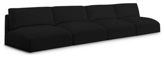 Ease Fabric Upholstered Modular Sofa, Black