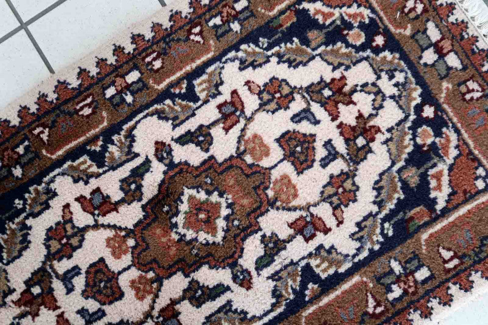 Handmade Vintage Persian Hamadan Rug 1.9'x3.1', 60cmx97cm 1970s