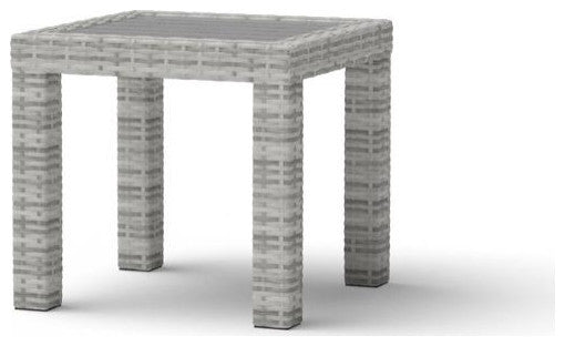 Cannes Deluxe 8 Piece Aluminum Outdoor Patio Sofa and Club Chair Set, Centered Ink