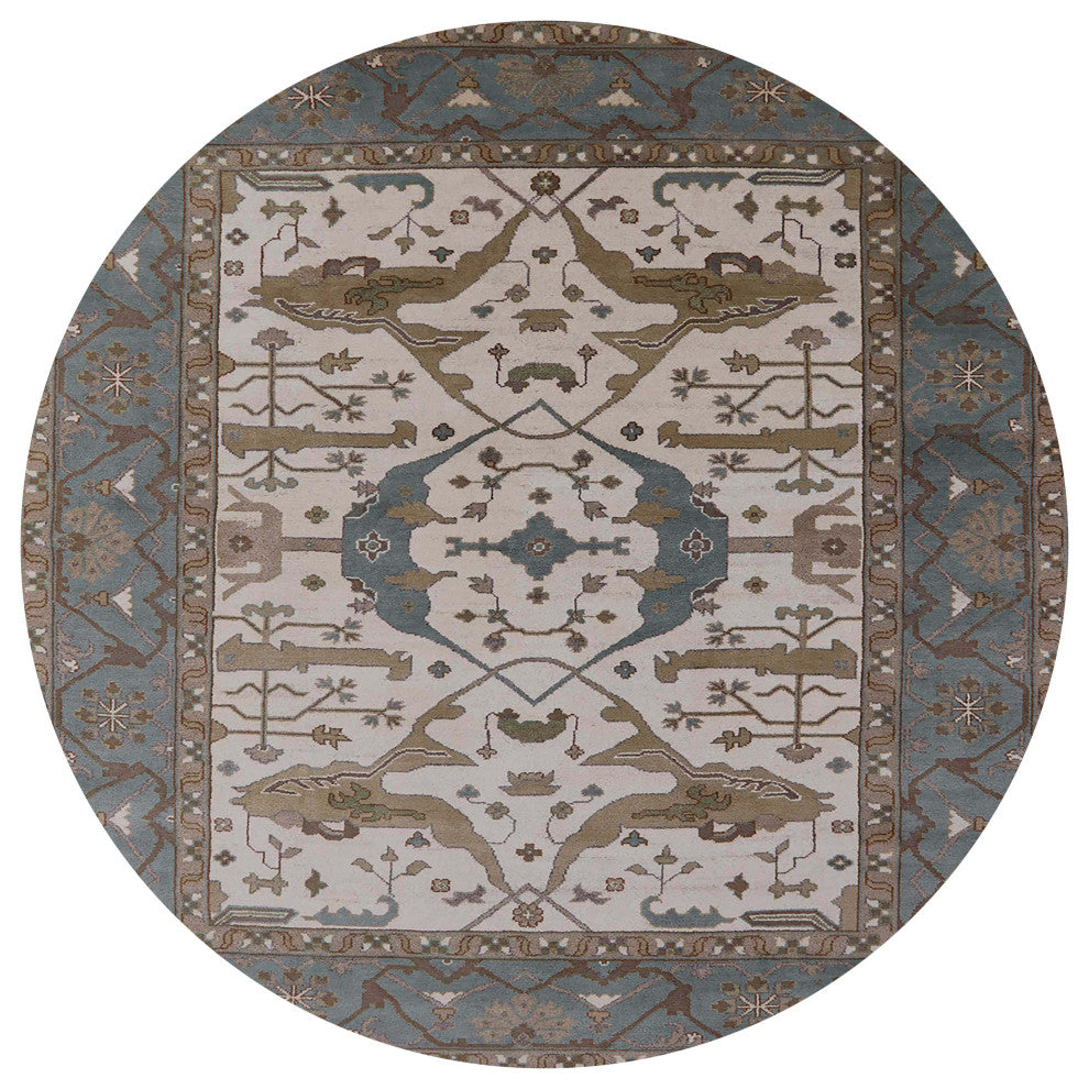 Ahgly Company Indoor Round Mid-Century Modern Area Rugs, 3' Round