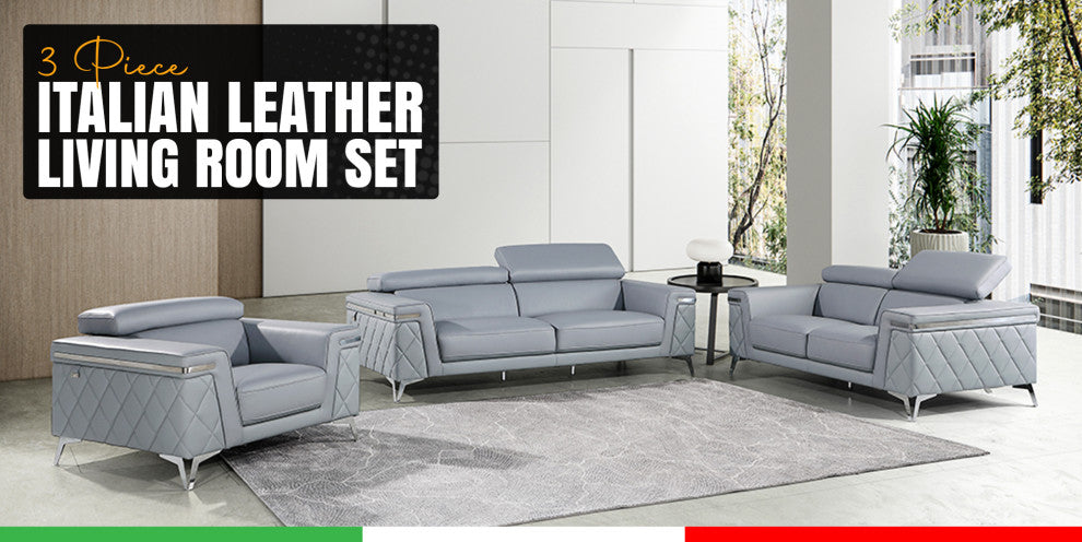 Mia Top Grain Italian Leather  Sofa
