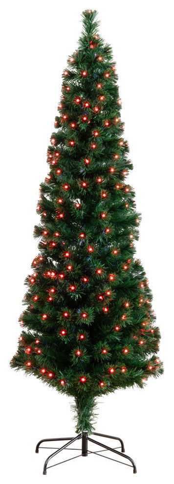 6ft. Slim Pre-Lit Fiber Optic Artificial Christmas Tree