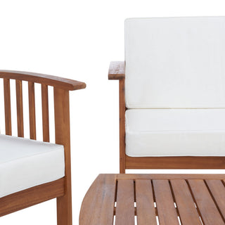 Safavieh Finnick 4Pc Outdoor Living Set, Natural / Beige