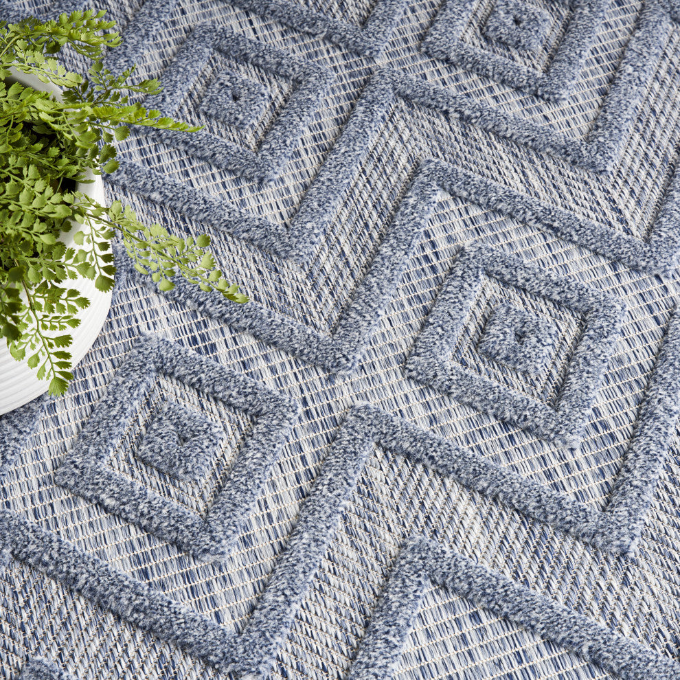 Nourison Versatile 8' x 10' Denim Blue Modern Area Rug