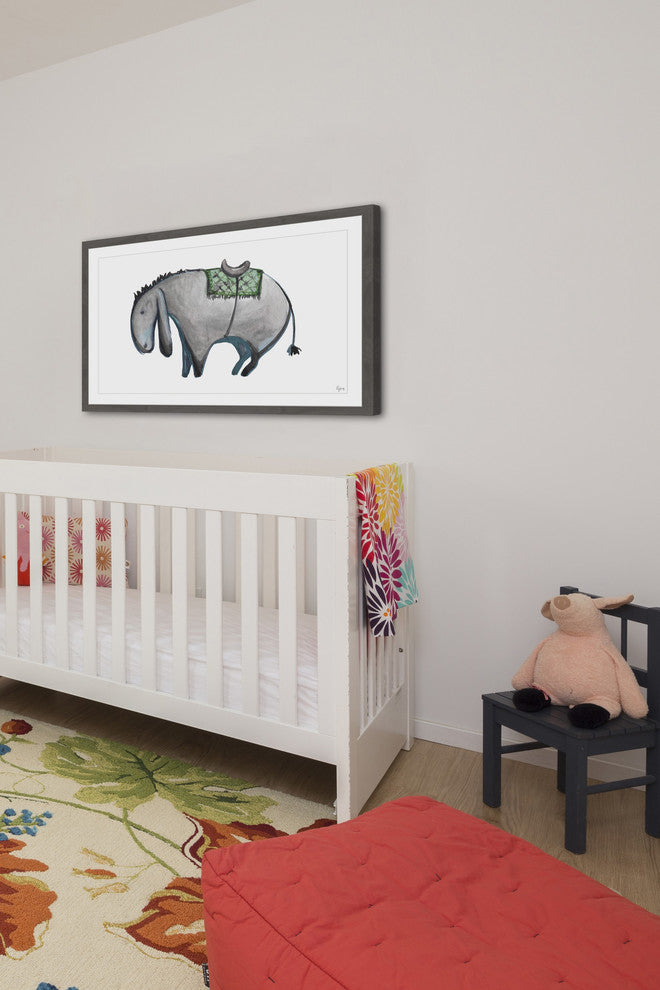 "El Burro" Framed Painting Print, 36"x24"