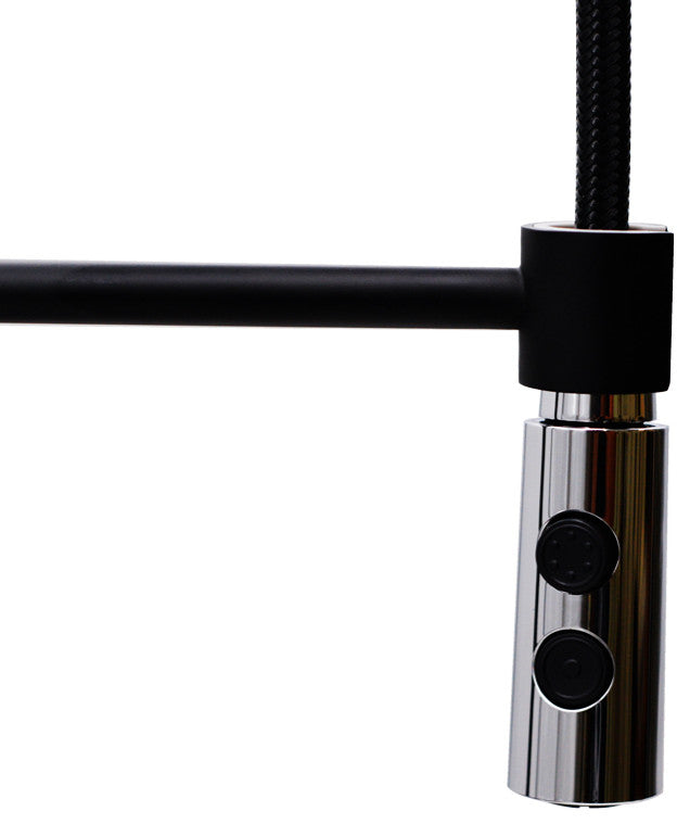 36" Single Bowl Farmhouse Solid Surface Sink and Faucet Kit, Black/Chrome