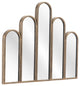 Antiqued Gold Deco Shape Mirror