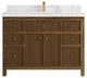 Sonoma Teak 48 Single Sink Bath Vanity in Dark Natural with 2" Calacatta Nuvo