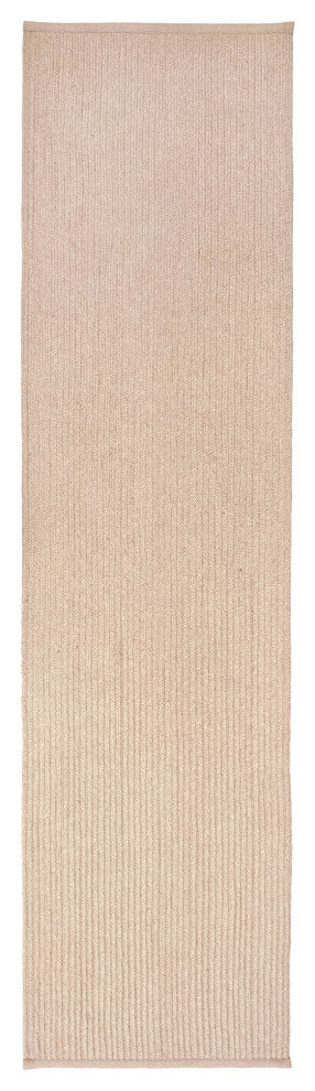 Calais Solid Indoor/Outdoor Rug, Sand, 2'x7'6" Runner