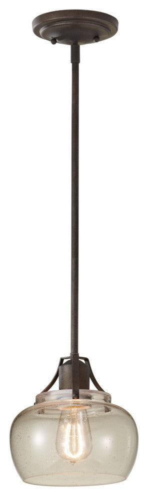 Generation Lighting P1234 Urban Renewal 8"W Mini Pendant - Rustic Iron