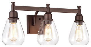 CHLOE Lighting HUDSON Transitional 3-Light Oil Rubbed Bronze Bath Fixture