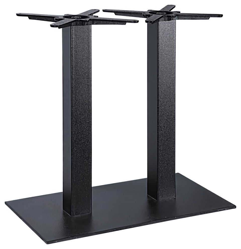 Cliff Double Poles 15.75"x 27.56" Black Rectangle Base (Set of 1)