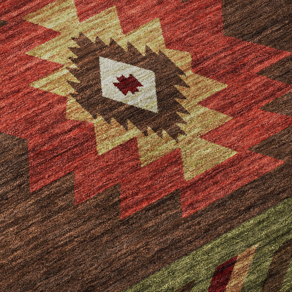 Addison Premium Washable Mayfield AMF178 Brown 5' x 7'6" Rug