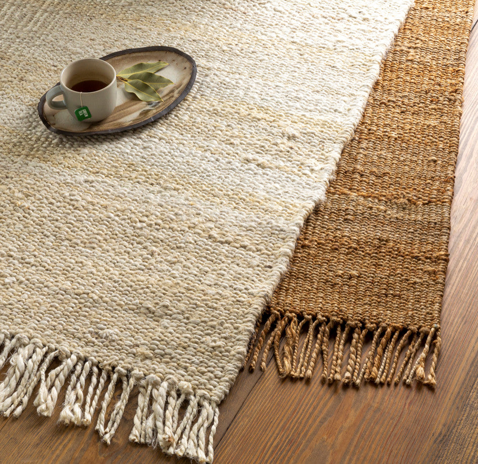 Jute Bleached Area Rug, 4' X 6'