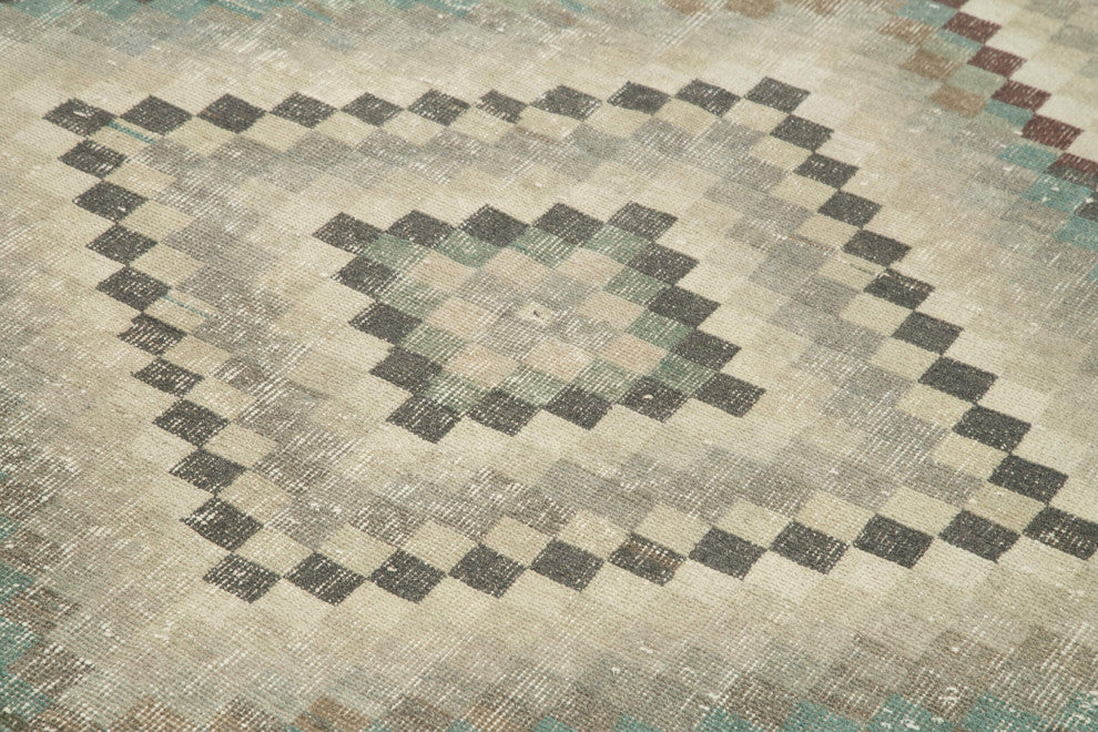 Rug N Carpet - Handwoven Anatolian 6' 5'' x 9' 10'' Distressed Vintage Rug