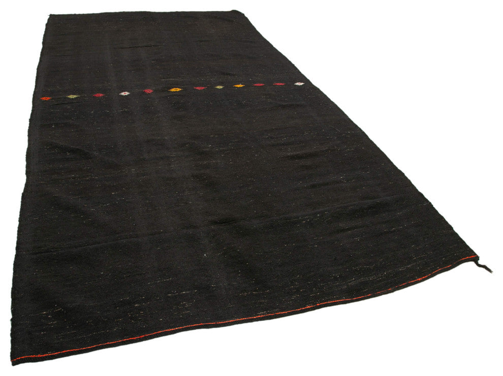 Rug N Carpet - Handmade Oriental 6' 5'' x 12' 6'' Vintage Goat Hair Kilim Rug