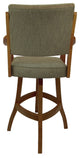 Swivel Counter Wood Bar Stool Casa on S-Base, Basin Beige - Honey, 26"