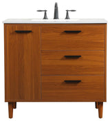 Bailey 36" Bathroom Vanity, Teak