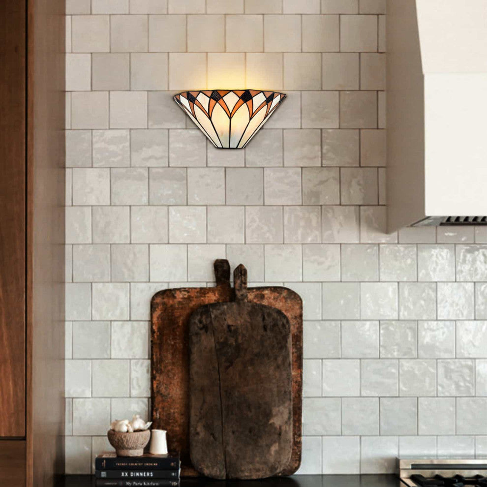 Tiffany Wall Sconce Light With Stained Glass