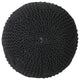GDF Studio Ansel Knitted Cotton Pouf, Dark Gray