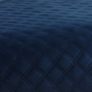 Cortesi Home Danica Bench Ottoman, Navy Blue and Gold