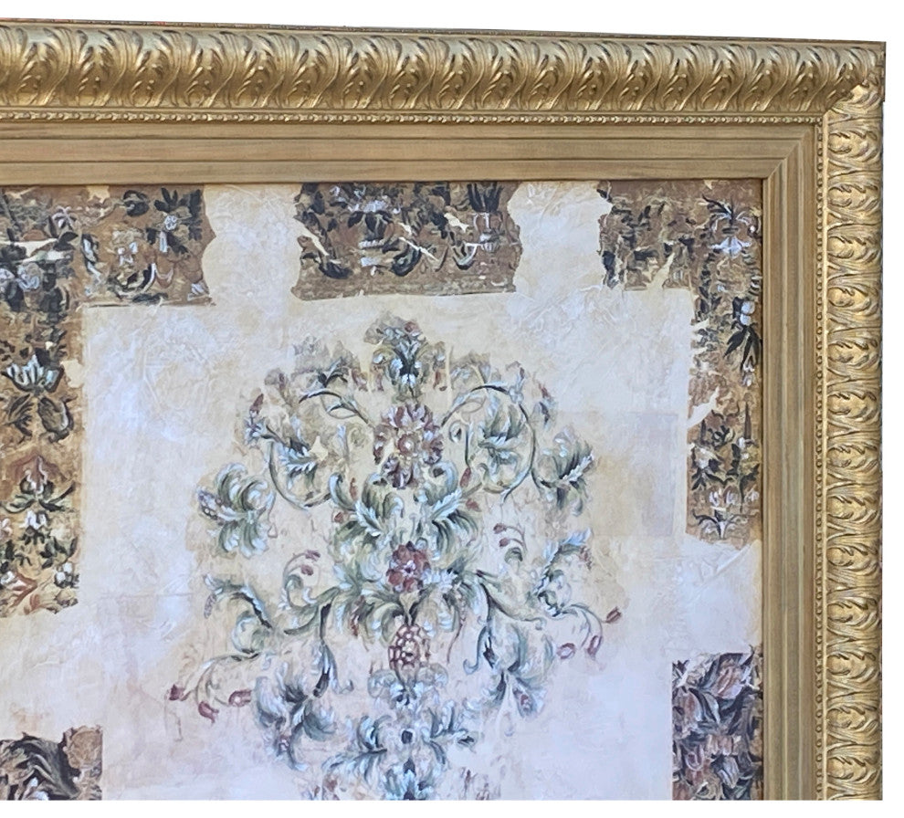Large Wood Matte Light Gold Framed Artistic Graphic Wall Art Hcs7293