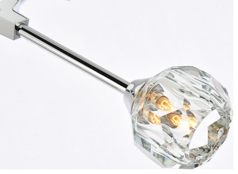 8 Light Pendant, Chrome