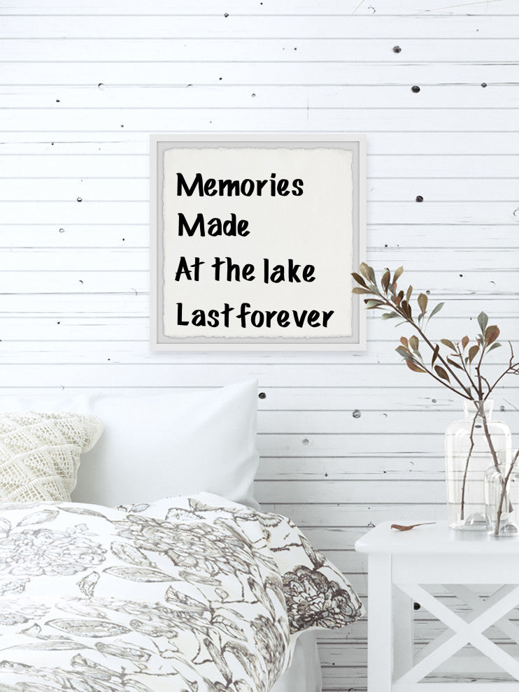"Memories at the Lake" Framed Painting Print, 24x24