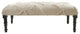 Overtufted Cream Indoor Bench, 47" Length