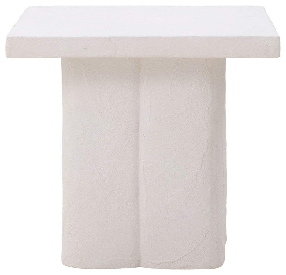 Kayla White Concrete Side Table