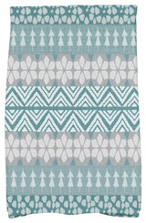 FairIsle, Geometric Print Hand Towel, Blue, 18 x 30"