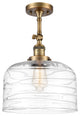 INNOVATIONS 201F-BB-G713-L 1-Light Semi-Flush Mount Brushed Brass