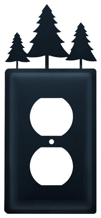 Single Outlet Cover, Pine Trees