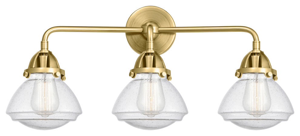 Innovations 288-3W-SG-G324 Olean 3 Light 24.75" Vanity Light, Satin Gold