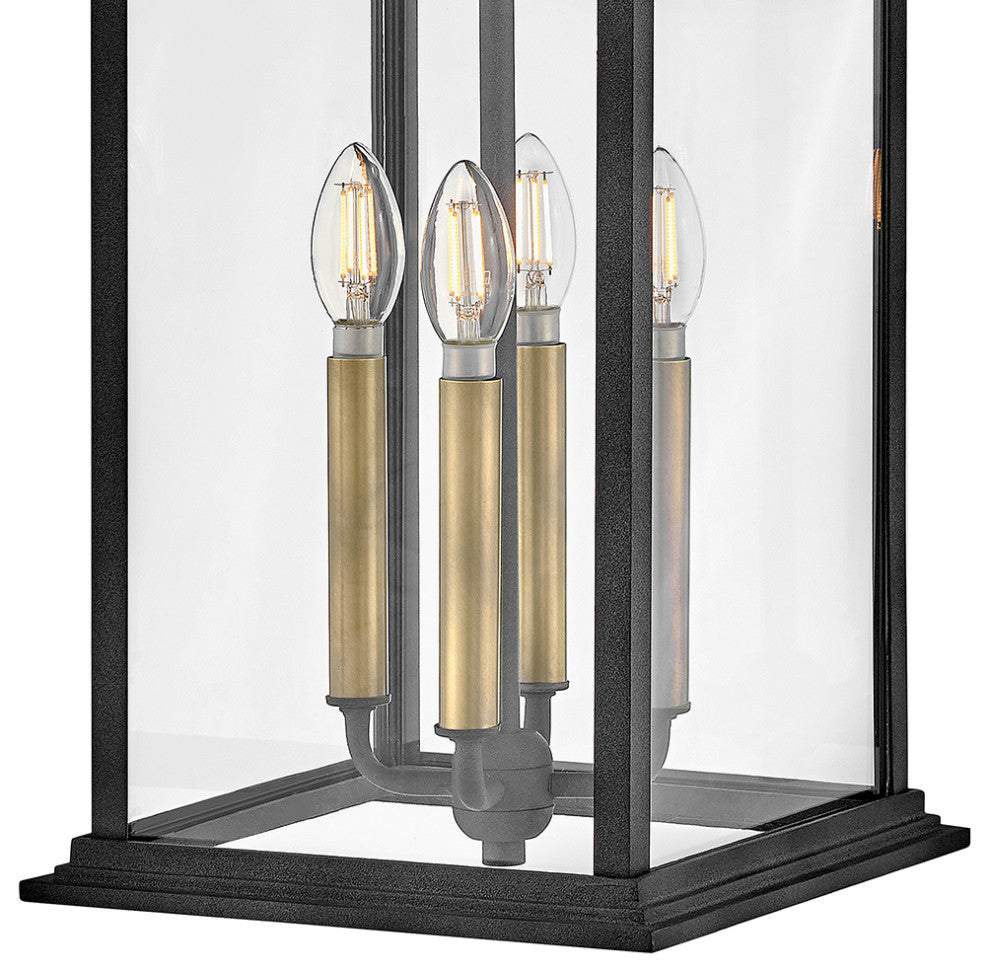 Hinkley Adair Large Wall Mount Lantern, Aged Zinc