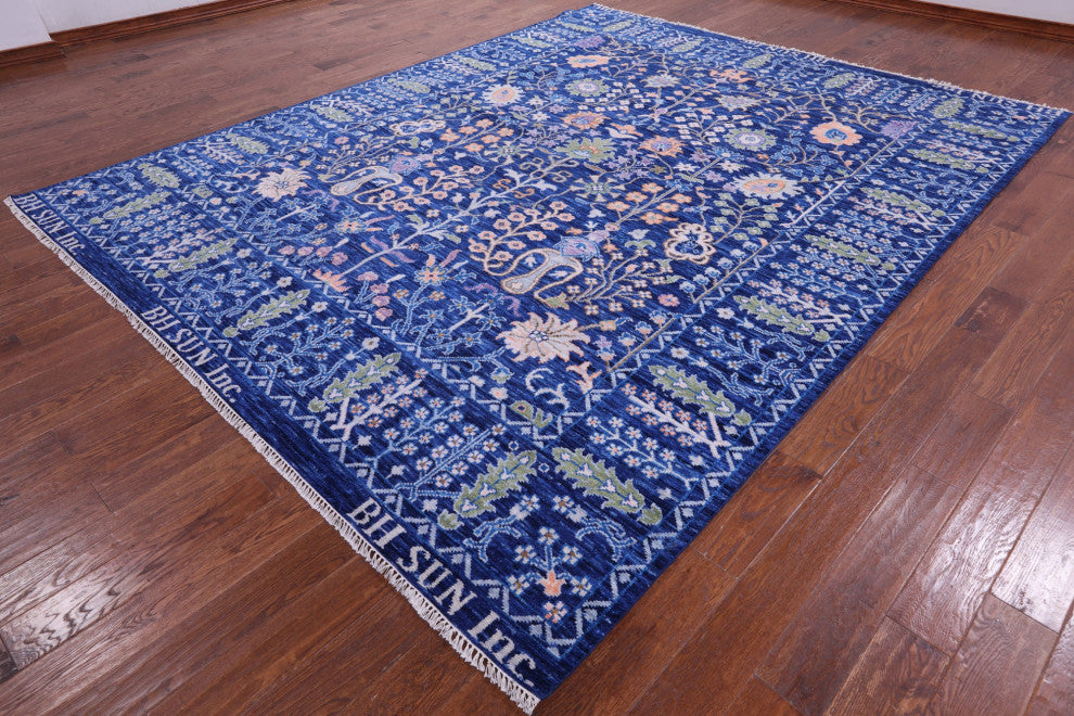 Handmade Signed Turkish Oushak Wool Rug 9' 3" X 11' 9" - Q13585