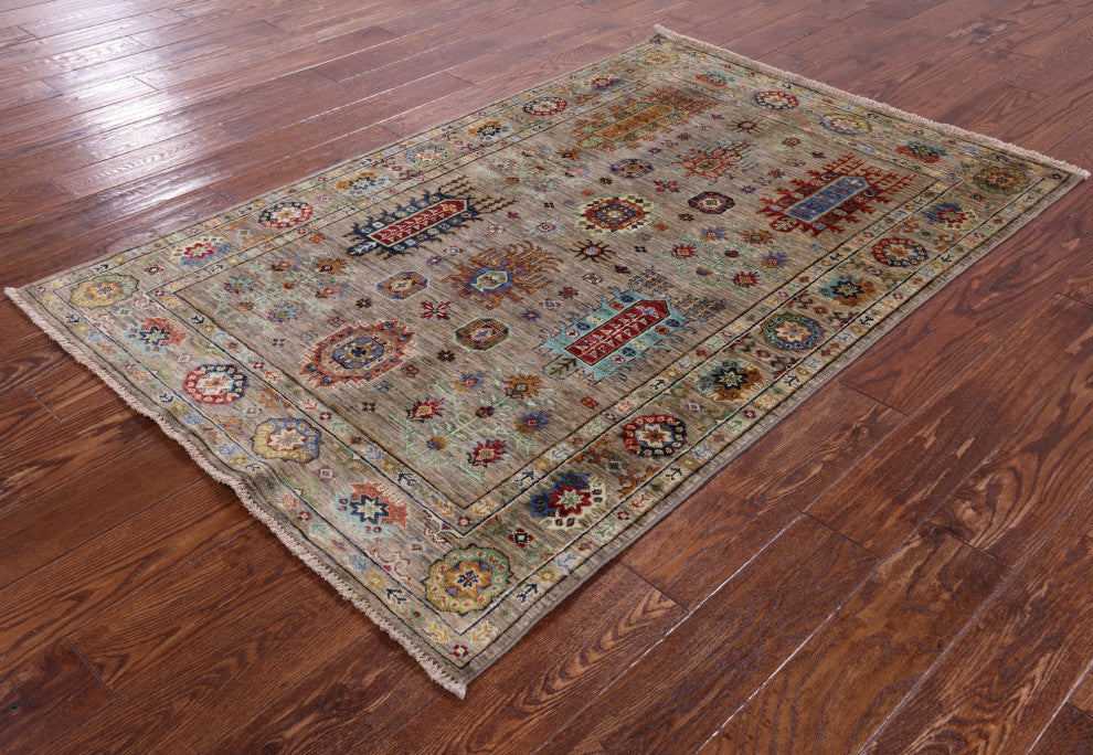 3' 9" X 5' 9" Persian Handmade Wool Rug - Q12355