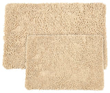 2 Piece Shag Memory Foam Bath Mat Set, Ivory