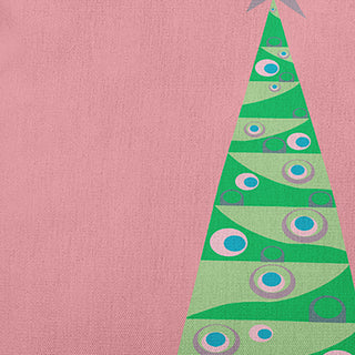 Cartoon Christmas Tree Accent Pillow, Pink Icing, 14"x20"