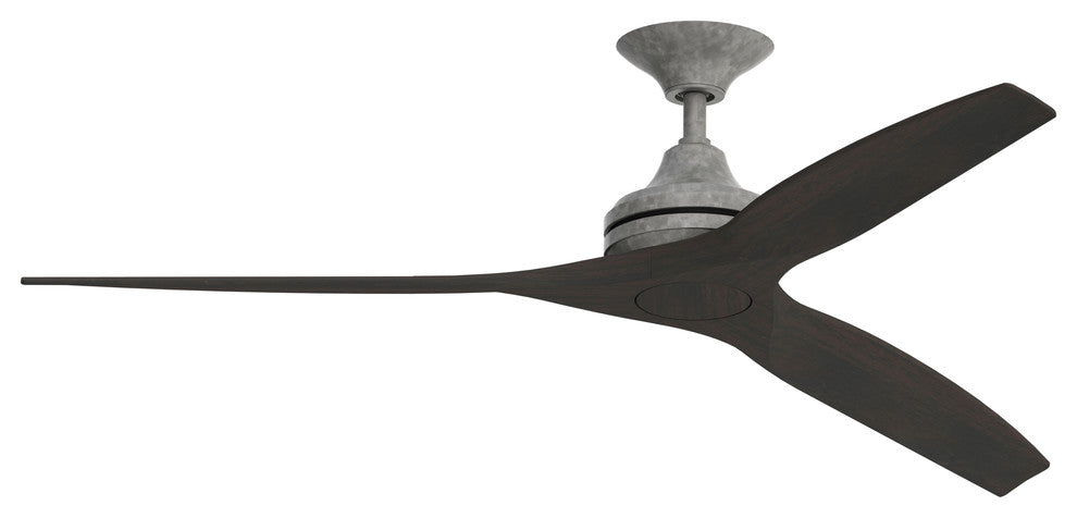 Fanimation Spitfire Ceiling 48" Fan, Galvanized/Dark Walnut